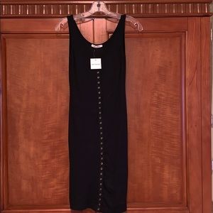 NWT Ribbed Black Form Fitting Dress medium